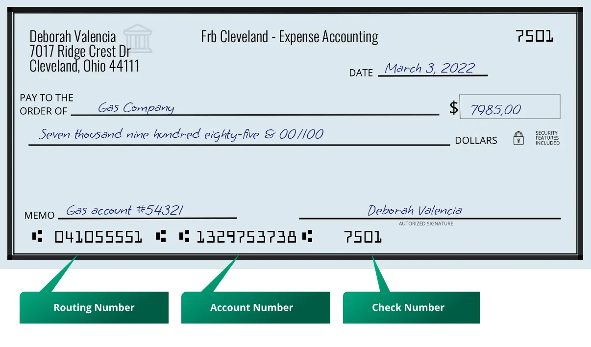 041055551 routing number Frb Cleveland - Expense Accounting Cleveland