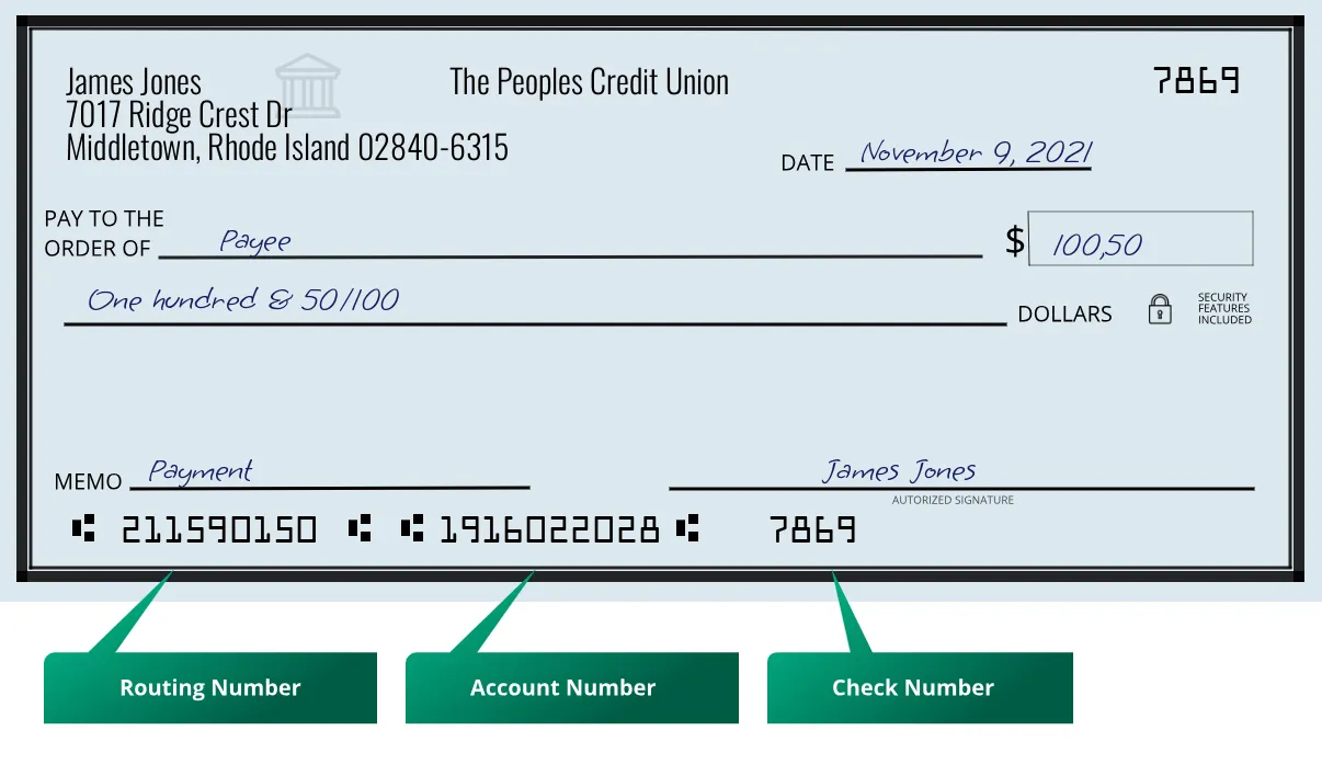 211590150 routing number on a paper check