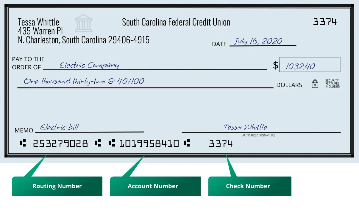 253279028 routing number on a paper check